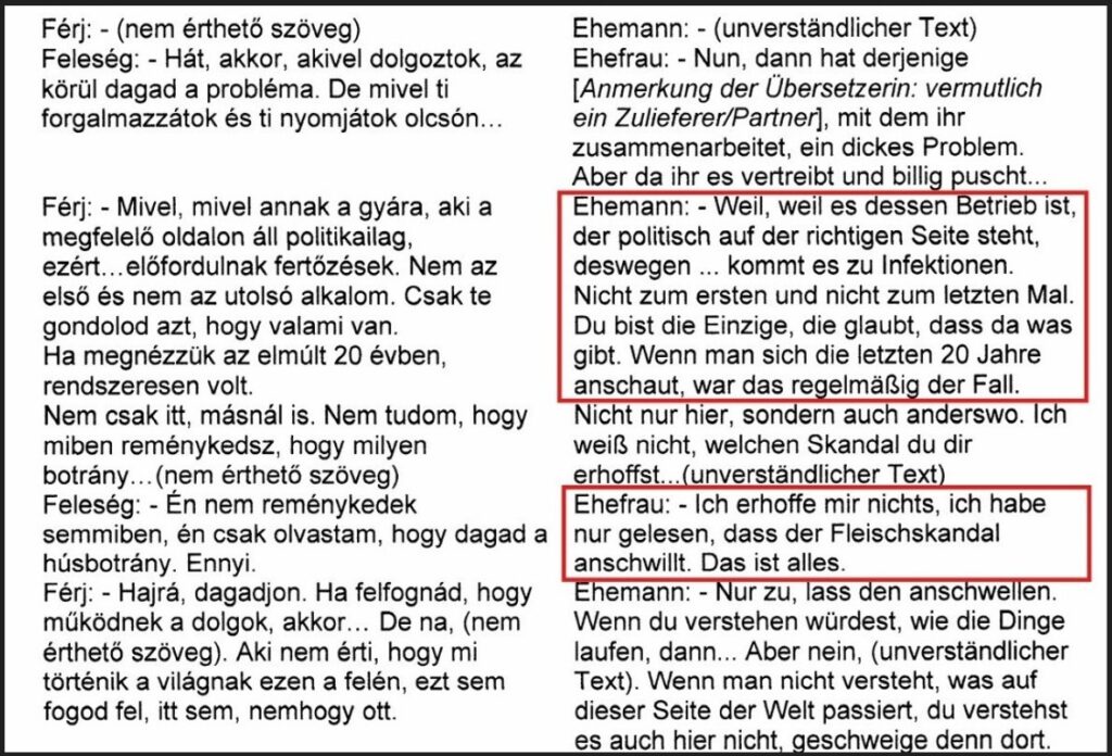 Beglaubigte Wortübersetzung von zwei-Tonaufnahmen Teil
