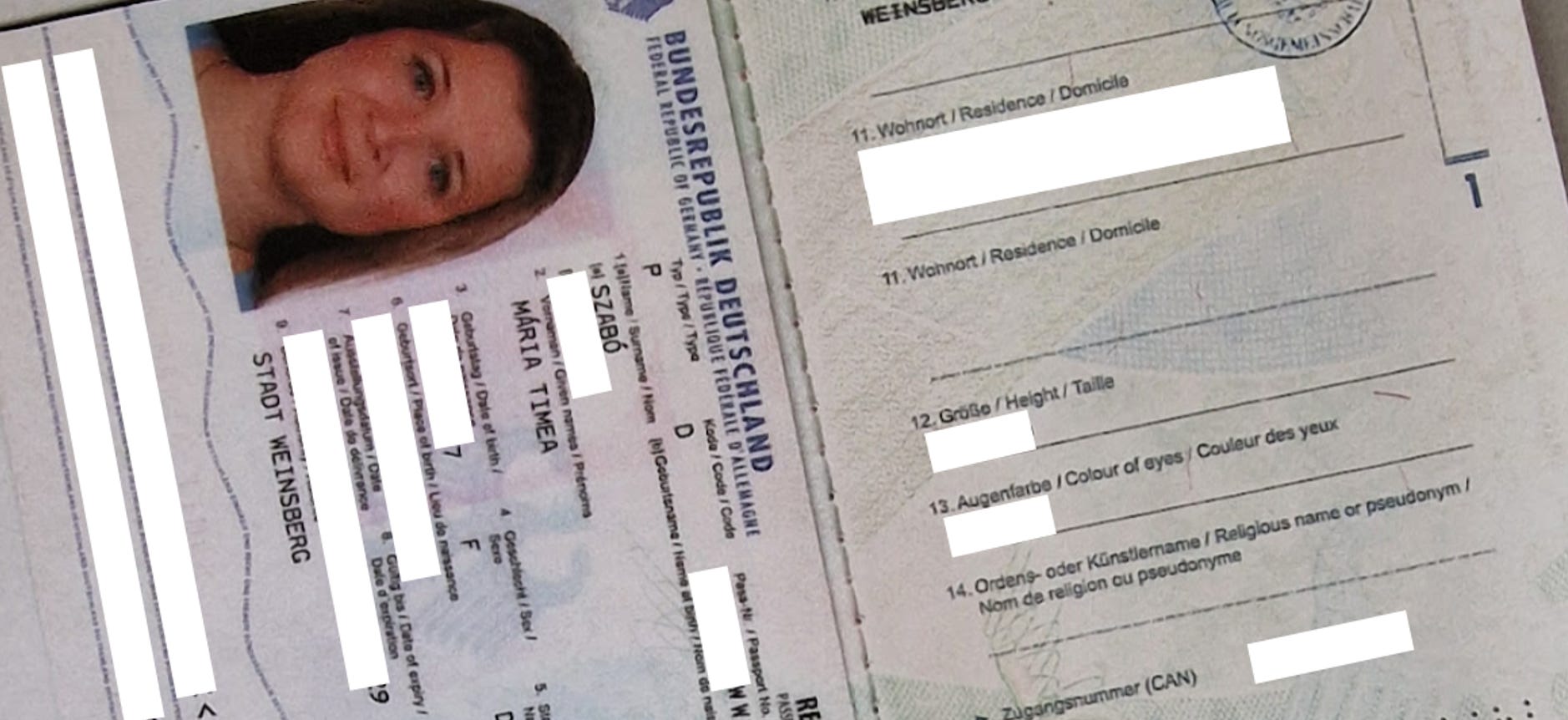 Teilkopie meines deutschen Reisepasses als Nachweis der früheren deutschen Staatsangehörigkeit