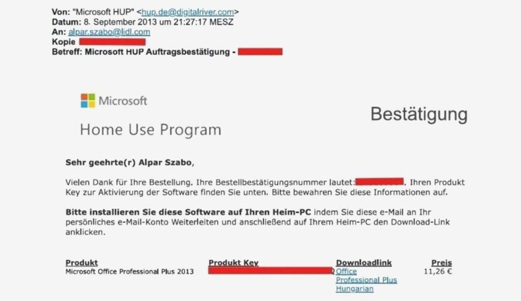 Microsoft Office Vertrag